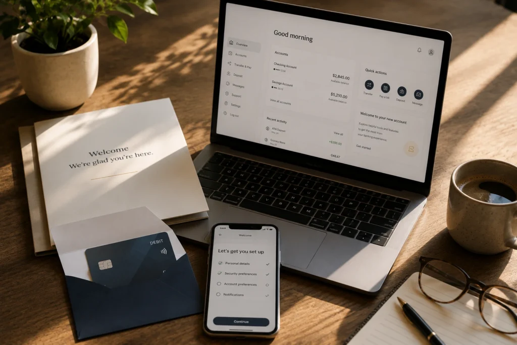 Community Bank Marketing: 10 Strategies for Growth Welcome pack and digital banking tools for a new customer onboarding journey